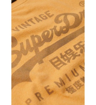 Superdry T-shirt clssica Heritage amarela