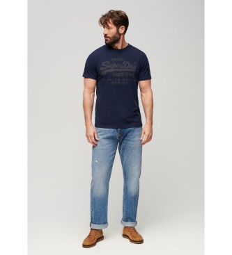 Superdry T-shirt clássica Heritage azul-marinho