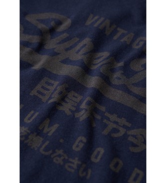 Superdry T-shirt clássica Heritage azul-marinho