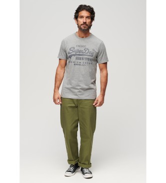 Superdry T-shirt clssica Heritage cinzenta