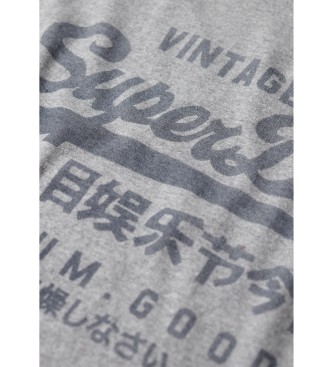 Superdry Camiseta clsica Heritage gris