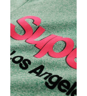 Superdry Camiseta clsica lavada con logotipo Core verde