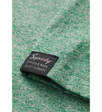 Superdry Klassiek gewassen T-shirt met groen Core-logo