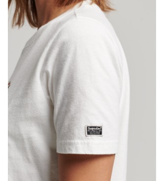 Superdry T-shirt impreziosita da logo vintage bianca