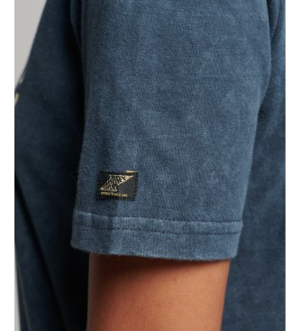 Superdry Majica z okraski in logotipom Vintage Logo modra