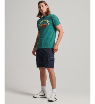 Superdry T-shirt with appliqu Great Outdoors green