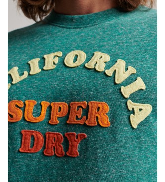 Superdry T-shirt with appliqu Great Outdoors green