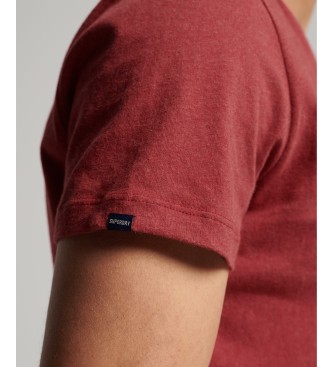 Superdry T-Shirt mit V-Ausschnitt aus Bio-Baumwolle Essential rot