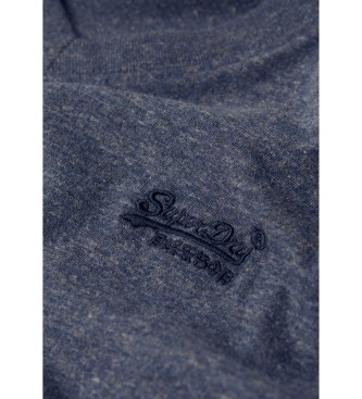 Superdry T-shirt com decote em V em algodo orgnico Essential navy