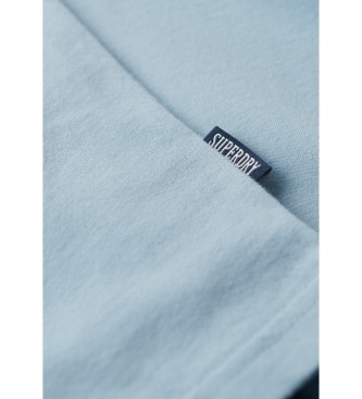 Superdry T-shirt  col en V en coton biologique Bleu essentiel