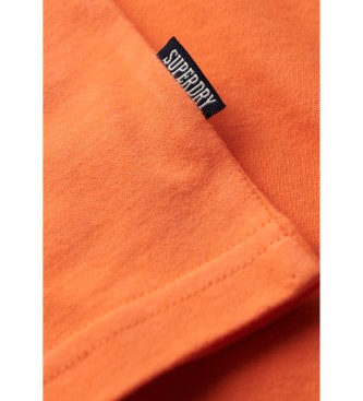 Superdry T-shirt  col en V en coton biologique Essential orange