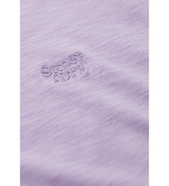 Superdry Studios t-shirt  large col ras du cou lilas