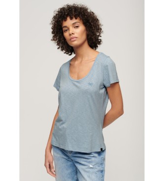 Superdry Studios T-Shirt mit weitem Rundhalsausschnitt blau