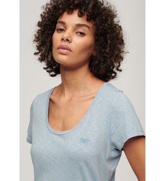 Superdry Studios T-Shirt mit weitem Rundhalsausschnitt blau