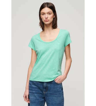 Superdry T-shirt verde com gola redonda dos Studios