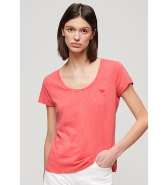 Superdry T-shirt com gola redonda coral dos Studios