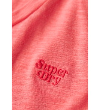 Superdry Studios korallfrgad t-shirt med bred rund halsringning
