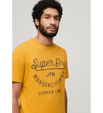 Superdry Camiseta Copper Label amarillo