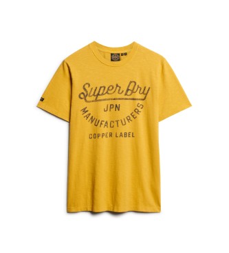 Superdry Koper Label T-shirt geel