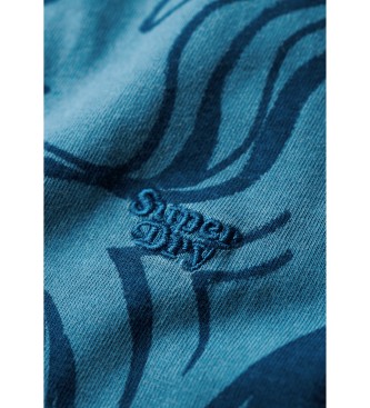 Superdry T-shirt com estampado azul vintage