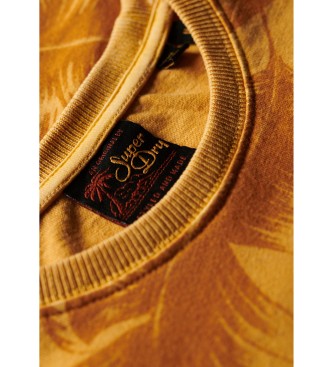 Superdry T-shirt com estampado Vintage overdyed amarelo