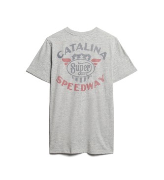 Superdry Americana Vintage graues Grafik-T-Shirt