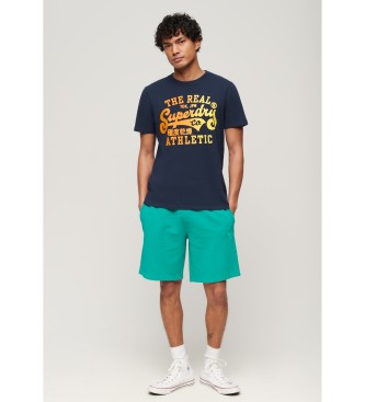 Superdry Przerobiony granatowy T-shirt