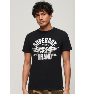 Superdry berarbeitetes T-shirt schwarz