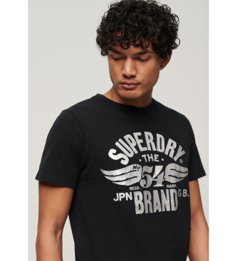 Superdry T-shirt refeita preta