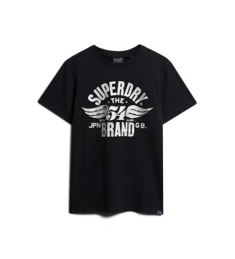 Superdry T-shirt nera rielaborata