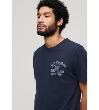 Superdry T-shirt met navy Copper Label-afbeelding op de borst