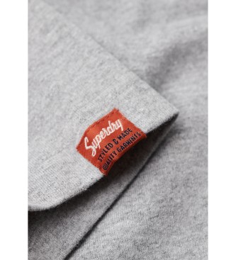 Superdry T-shirt z szarą grafiką Copper Label na piersi