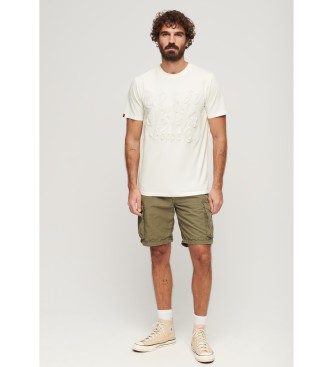 Superdry T-shirt avec graphisme en relief Archive blanc