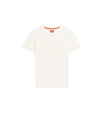 Superdry T-shirt with embossed graphic Archive white