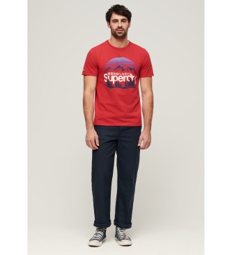 Superdry T-shirt rossa con grafica Great Outdoors