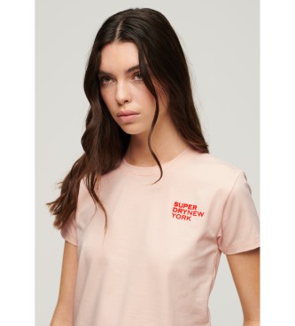 Superdry Camiseta con grfico Sport Luxe rosa