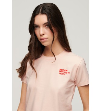 Superdry Koszulka z grafiką Sport Luxe różowa