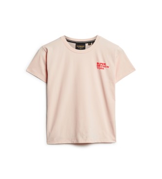 Superdry Sport Luxe graphic T-shirt pink