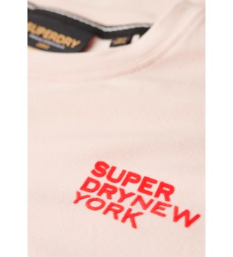 Superdry T-shirt grafica rosa Sport Luxe