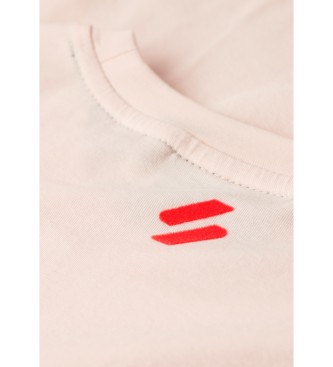 Superdry Sport Luxe grafisch T-shirt roze