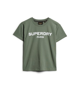 Superdry T-shirt met groene Sport Luxe-afbeelding