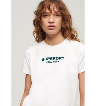 Superdry T-shirt med hvid Sport Luxe-grafik