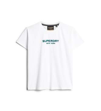 Superdry T-shirt med hvid Sport Luxe-grafik