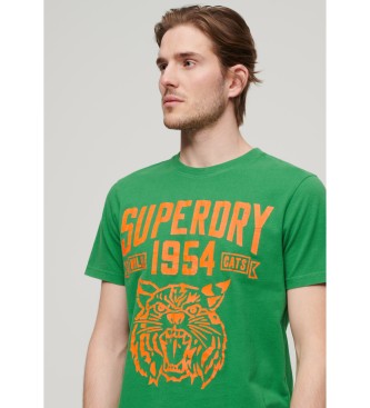 Superdry T-shirt atletica del campo verde
