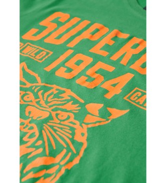 Superdry Camiseta Field Athletic verde