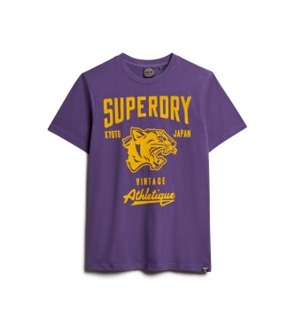 Superdry Camiseta Field Athletic lila