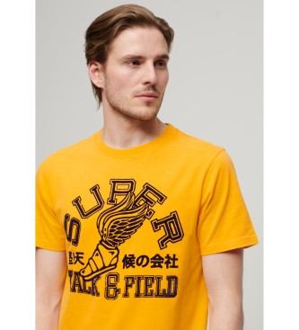 Superdry Żółta koszulka Field Athletic