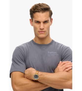 Superdry T-shirt with logo Core City grey
