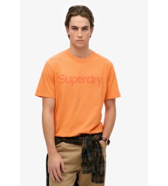 Superdry Kernstadt-Logo-T-Shirt orange