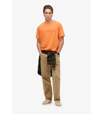 Superdry Kernstadt-Logo-T-Shirt orange